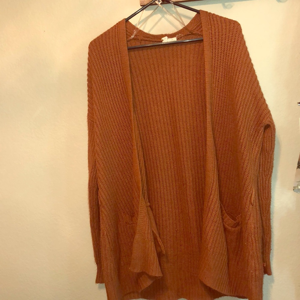 Oversized long sleeve cardigan